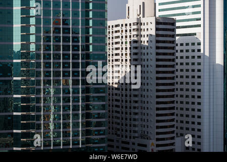 A view of high-rise buildings at the Luohu District in Shenzhen city, south China's Guangdong province, 13 March 2018.    Luohu District is one of the Stock Photo