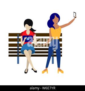 social media network chatting cartoon Stock Vector