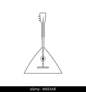 Balalaika line icon, music and national, instrument sign, vector ...