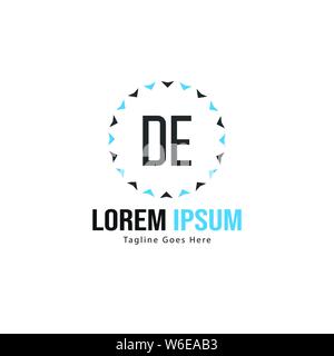 DE Letter Logo Design. Creative Modern DE Letters Icon Illustration design Stock Vector