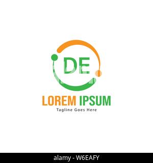 DE Letter Logo Design. Creative Modern DE Letters Icon Illustration design Stock Vector
