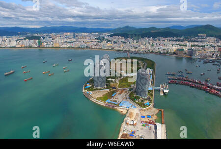 --FILE--General view of a holiday resort on the Phoenix Island in Sanya city, south China's Hainan province, 6 January 2018.   South China's island co Stock Photo