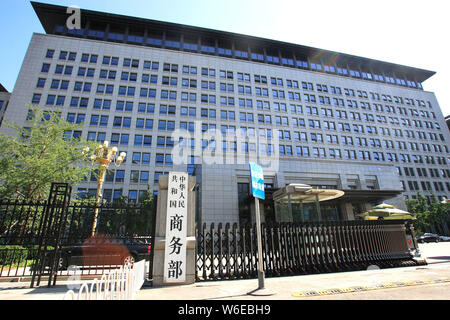 --FILE--View of the headquarters of China's Ministry of Commerce in Beijing, China, 2 June 2009.   China's Ministry of Commerce announced on Thursday Stock Photo