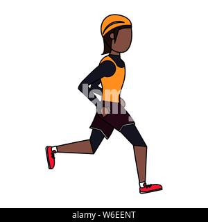 fitness sport excercise lifestyle cartoon Stock Vector