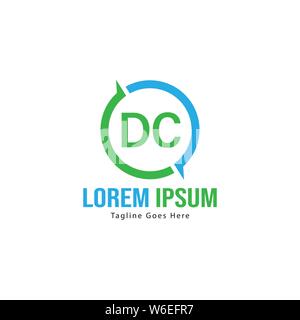 DC Letter Logo Design. Creative Modern DC Letters Icon Illustration design Stock Vector