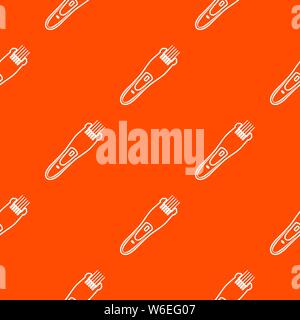 Electric hair clipper pattern vector orange Stock Vector