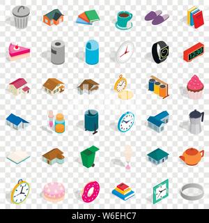 Book icons set, isometric style Stock Vector