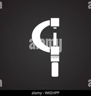 Measuring tool icon on background for graphic and web design. Simple illustration. Internet concept symbol for website button or mobile app. Stock Vector