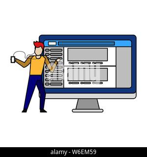 social media network chatting cartoon Stock Vector