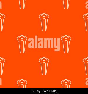 Hair fix clip pattern vector orange Stock Vector