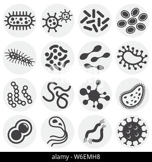 Cells icons set on background for graphic and web design. Simple illustration. Internet concept symbol for website button or mobile app. Stock Vector