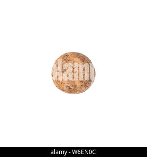 wine stopper or cork with shadow isolated on white background Stock Photo