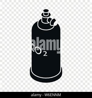 Welding cylinder co2 icon, simple black style Stock Vector