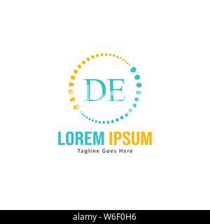 DE Letter Logo Design. Creative Modern DE Letters Icon Illustration design Stock Vector