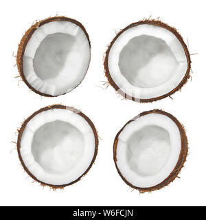 Coconut water and coconuts on a background with tropical leaves Stock Photo - Alamy