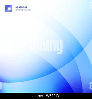 Abstract blue gradients color overlapping circles background. Creative template curved line design.  You can use for cover brochure, poster, banner we Stock Vector