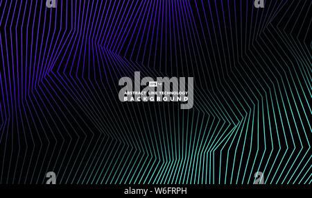 Abstract techno line purple and blue artwork template design. Use for poster, club artwork, print, cover design, flyer. illustration vector eps10 Stock Vector