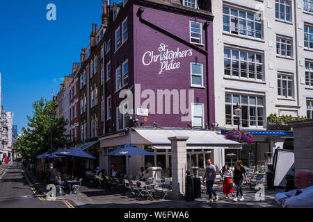 St. Christopher's Place shopping & dining quarter, London, England, U.K. Stock Photo