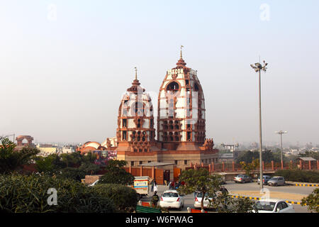 Temple at the roadside, ISKCON, Hare Krishna Hills, East of Kailash, New Delhi, India Stock Photo