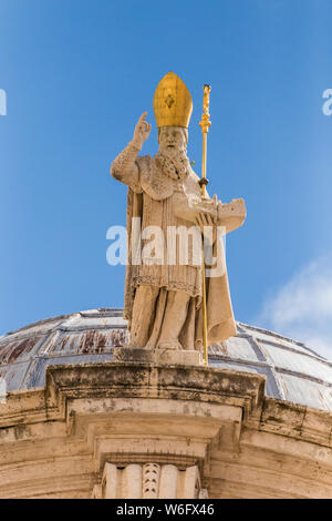 05  May 2019, Dubrovnik, Croatia. St Blaise's Church. Architectural detail Stock Photo