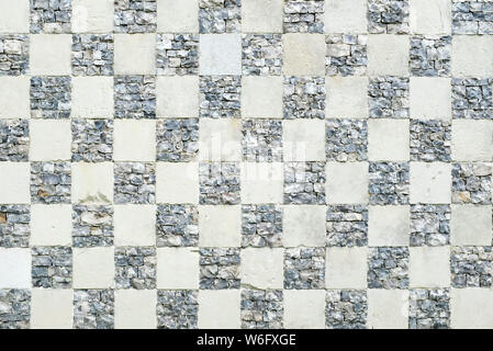 Vintage checkerboard chequered pattern background or texture Stock Photo
