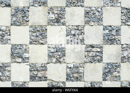 Old checkerboard background or checkered pattern texture Stock Photo