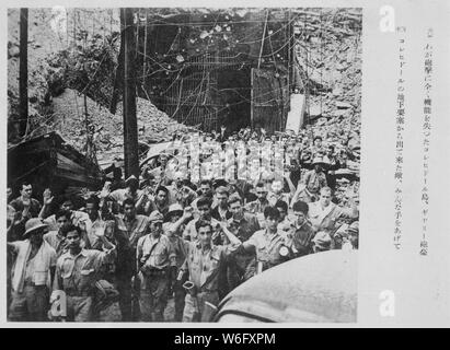 Captured Japanese photograph. American and Filipino soldiers and ...