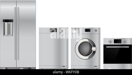 Home appliances set Stock Vector