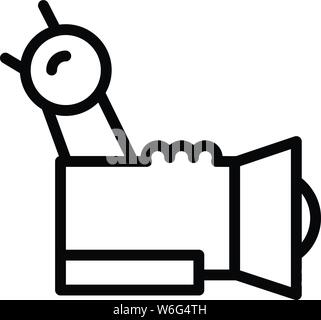 CCTV camera on the side icon, outline style Stock Vector