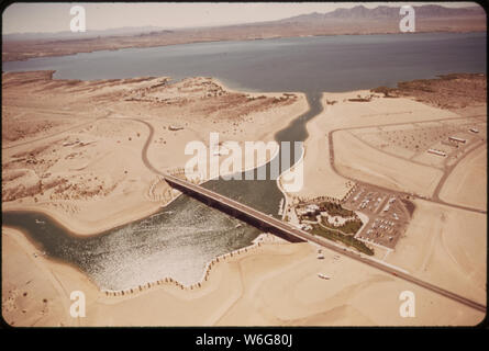 DIVERSION DAM ON COLORADO RIVER Stock Photo