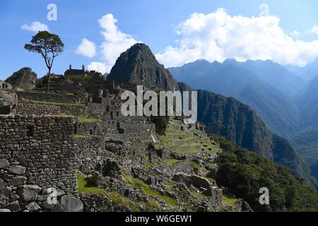 15th Century Inca Citadel, Machu Picchu Stock Photo