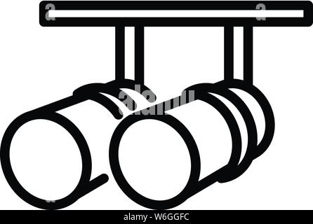 Two ceiling spotlights icon, outline style Stock Vector