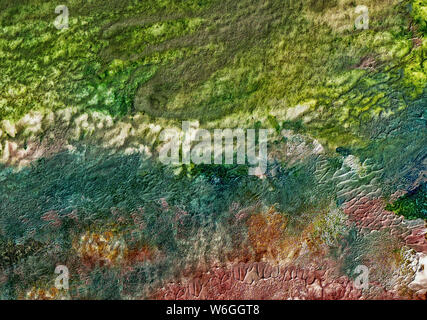 Hand-made multi-colored abstract pattern, background, watercolor texture Stock Photo