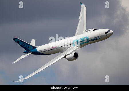 LE BOURGET PARIS - JUN 21, 2019: Airbus A330neo airliner plane performing at the Paris Air Show. Stock Photo