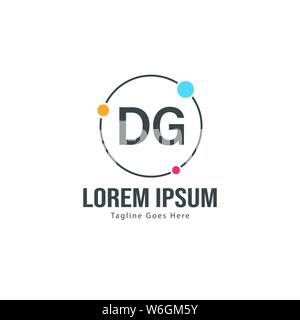 DG Letter Logo Design. Creative Modern DG Letters Icon Illustration design Stock Vector