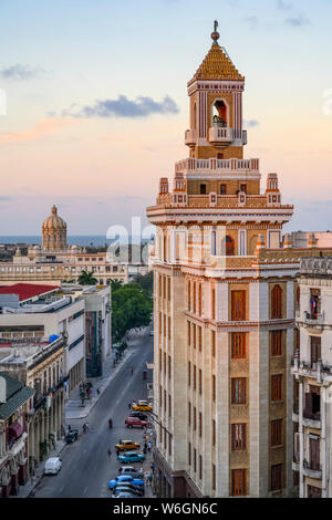 View of Havana at sunset; Havana, Cuba Stock Photo