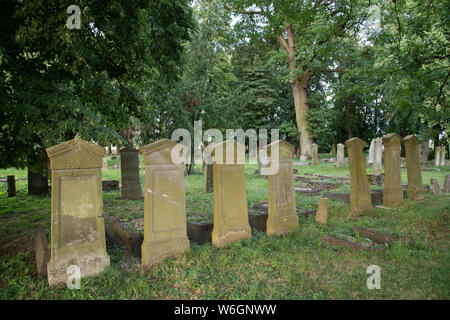 Former Mennonite village of Heubuden graveyard built since 1768 in Stogi Malborskie, Poland. July 20th 2019, is the oldest and one of the biggest Menn Stock Photo