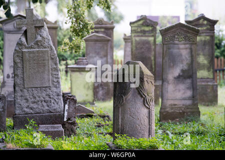 Former Mennonite village of Heubuden graveyard built since 1768 in Stogi Malborskie, Poland. July 20th 2019, is the oldest and one of the biggest Menn Stock Photo