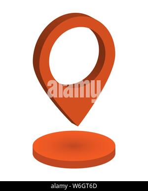 Volume the pointer to the map. The icon for the map to specify location. Stock Vector