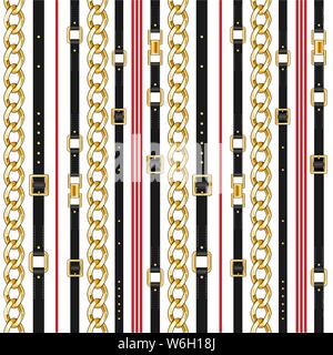 Chains and black belts Stock Vector