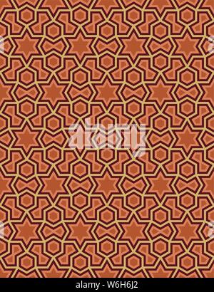 Abstract pattern in Arabian style. Seamless vector background. Islamic abstract ornament pattern Stock Vector
