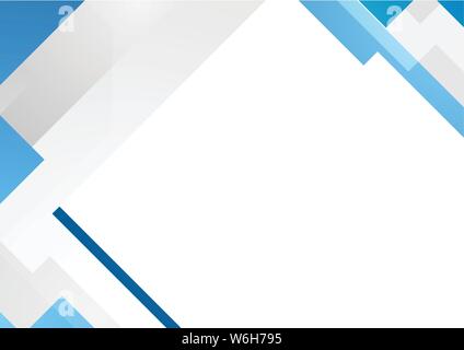 Blue grey minimal geometric abstract background. Vector design Stock Vector