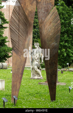 The contemporary art in the garden Civic Museum of the Hermits.  Padua, Italy Stock Photo