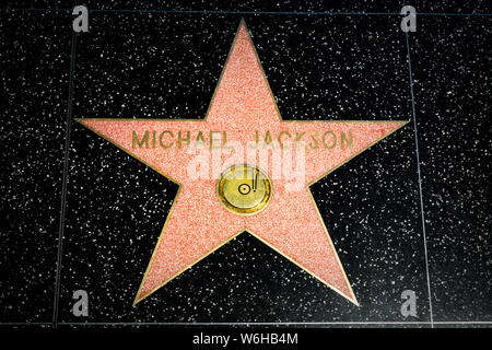 Michael Jackson star on Hollywood Walk of Fame, Hollywood Blvd, Los ...