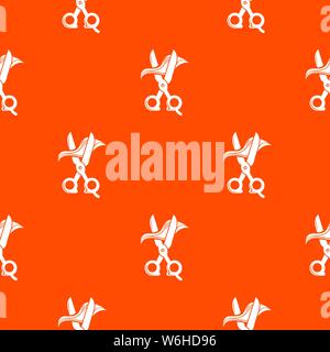 Haircut pattern vector orange Stock Vector