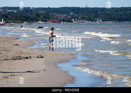 Gdansk beach is closed because of Cyanobacteria bloom during the last hot days in Gdansk, Poland July 25th 2019 © Wojciech Strozyk / Alamy Stock Photo Stock Photo