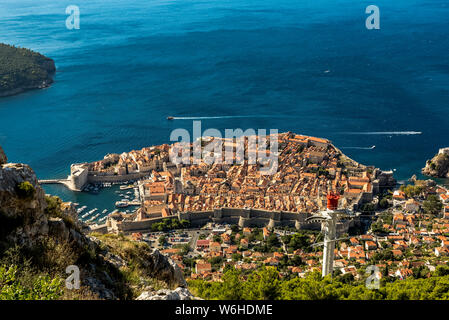 View of the Old City of Dubrovnik; Dubrovnik-Neretva County, Croatia Stock Photo