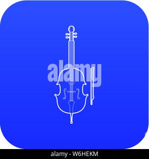 Violin icon blue vector Stock Vector