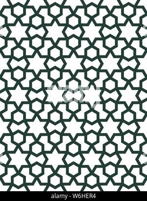 Background with seamless pattern in islamic style. Eastern geometric ornament. Arabic seamless pattern. Stock Vector