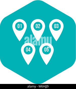 Pointer marks icon, simple style Stock Vector